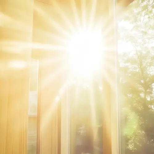 Energía solar calentado una casa bioclimática
