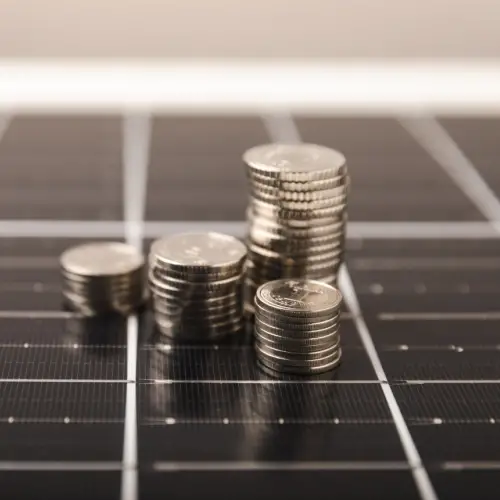 Painéis solares e dinheiro