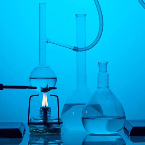Cremador bunsen en un laboratori